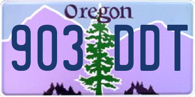 OR license plate 903DDT
