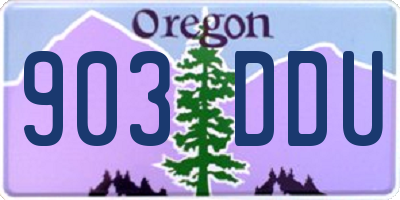OR license plate 903DDU