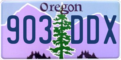 OR license plate 903DDX
