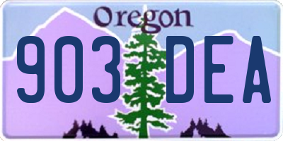 OR license plate 903DEA
