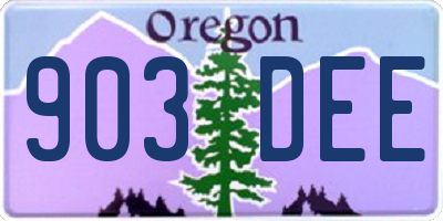 OR license plate 903DEE