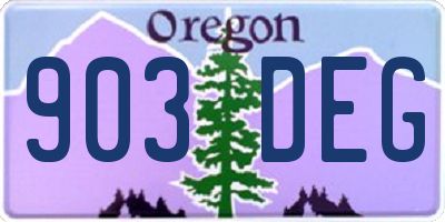 OR license plate 903DEG