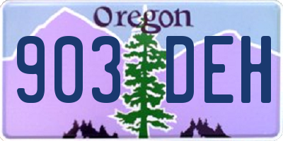 OR license plate 903DEH