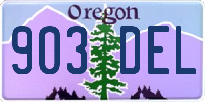 OR license plate 903DEL