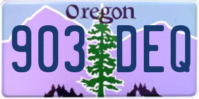 OR license plate 903DEQ
