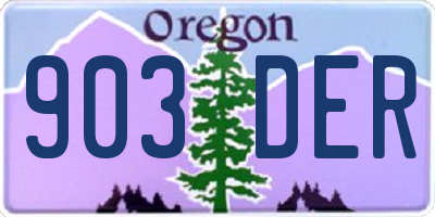 OR license plate 903DER