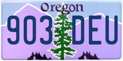 OR license plate 903DEU