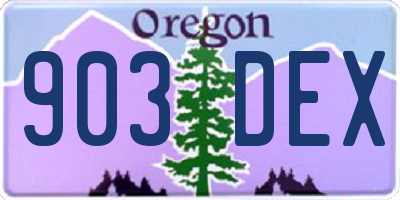 OR license plate 903DEX