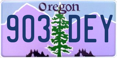 OR license plate 903DEY