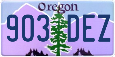 OR license plate 903DEZ