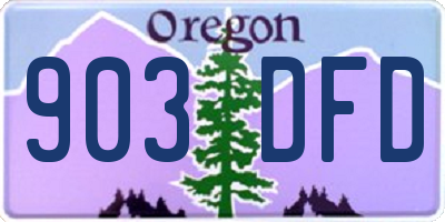OR license plate 903DFD