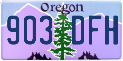 OR license plate 903DFH