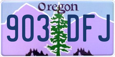 OR license plate 903DFJ