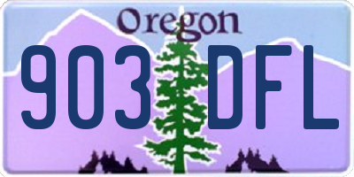 OR license plate 903DFL