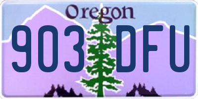OR license plate 903DFU
