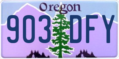 OR license plate 903DFY