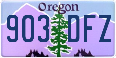 OR license plate 903DFZ