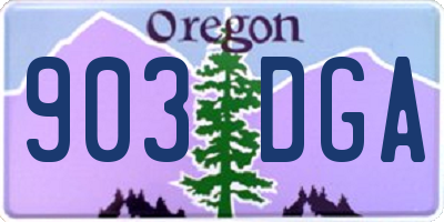 OR license plate 903DGA