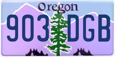 OR license plate 903DGB