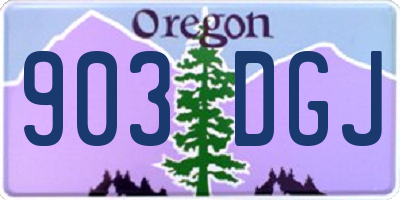 OR license plate 903DGJ