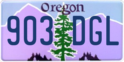 OR license plate 903DGL