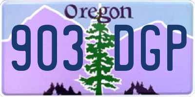 OR license plate 903DGP