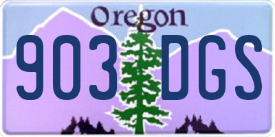 OR license plate 903DGS