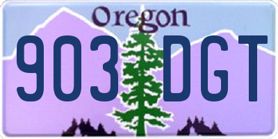 OR license plate 903DGT