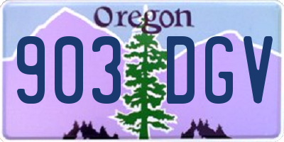 OR license plate 903DGV