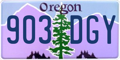 OR license plate 903DGY