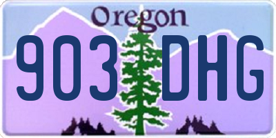 OR license plate 903DHG