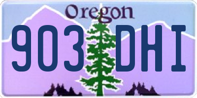 OR license plate 903DHI