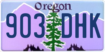 OR license plate 903DHK