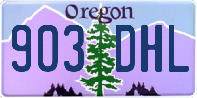 OR license plate 903DHL
