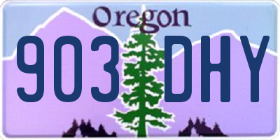 OR license plate 903DHY