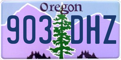 OR license plate 903DHZ