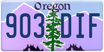 OR license plate 903DIF