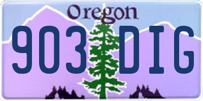 OR license plate 903DIG