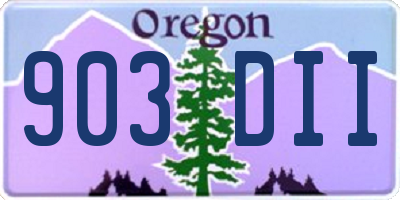 OR license plate 903DII