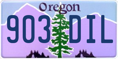 OR license plate 903DIL