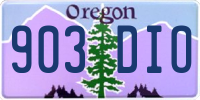 OR license plate 903DIO