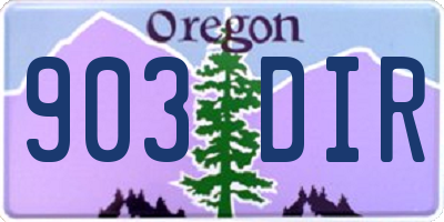 OR license plate 903DIR