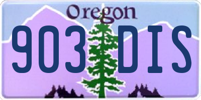 OR license plate 903DIS