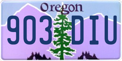 OR license plate 903DIU