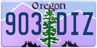 OR license plate 903DIZ