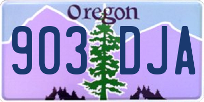 OR license plate 903DJA