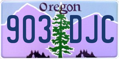 OR license plate 903DJC
