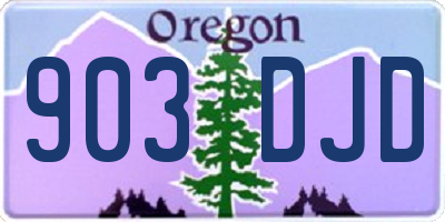 OR license plate 903DJD