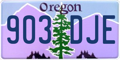 OR license plate 903DJE