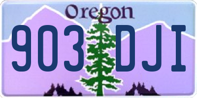 OR license plate 903DJI